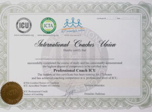 Internation Coaches Union sertifikatas